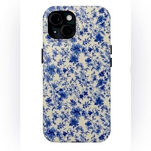 Blue and White Floral Toile iPhone 11 Tough Case Gently Used